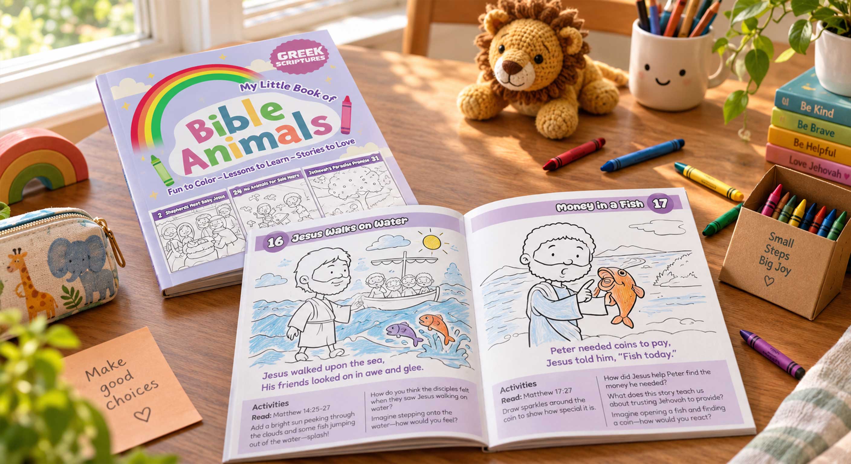 Children's activity books and briefcases